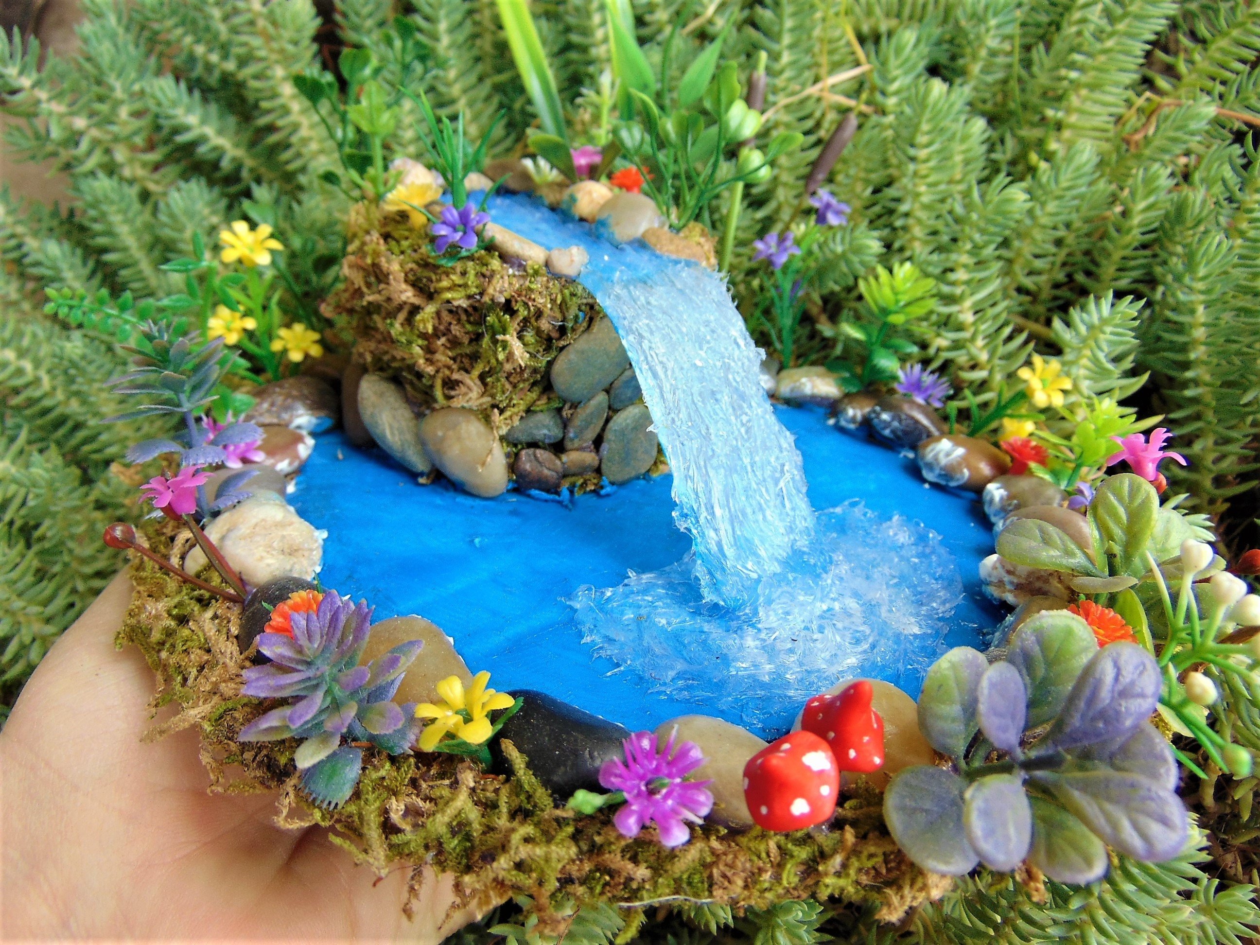 Настольный фонтан или декоративный водопад своими руками