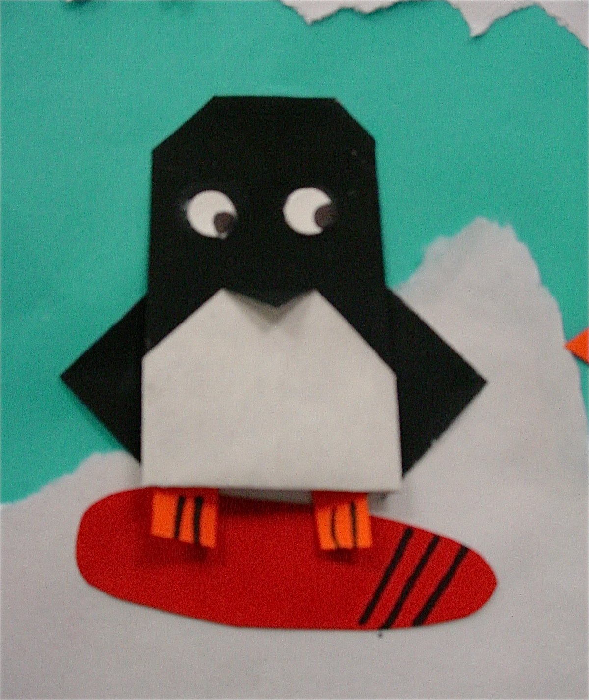 Оригами Пингвин в подготовительной