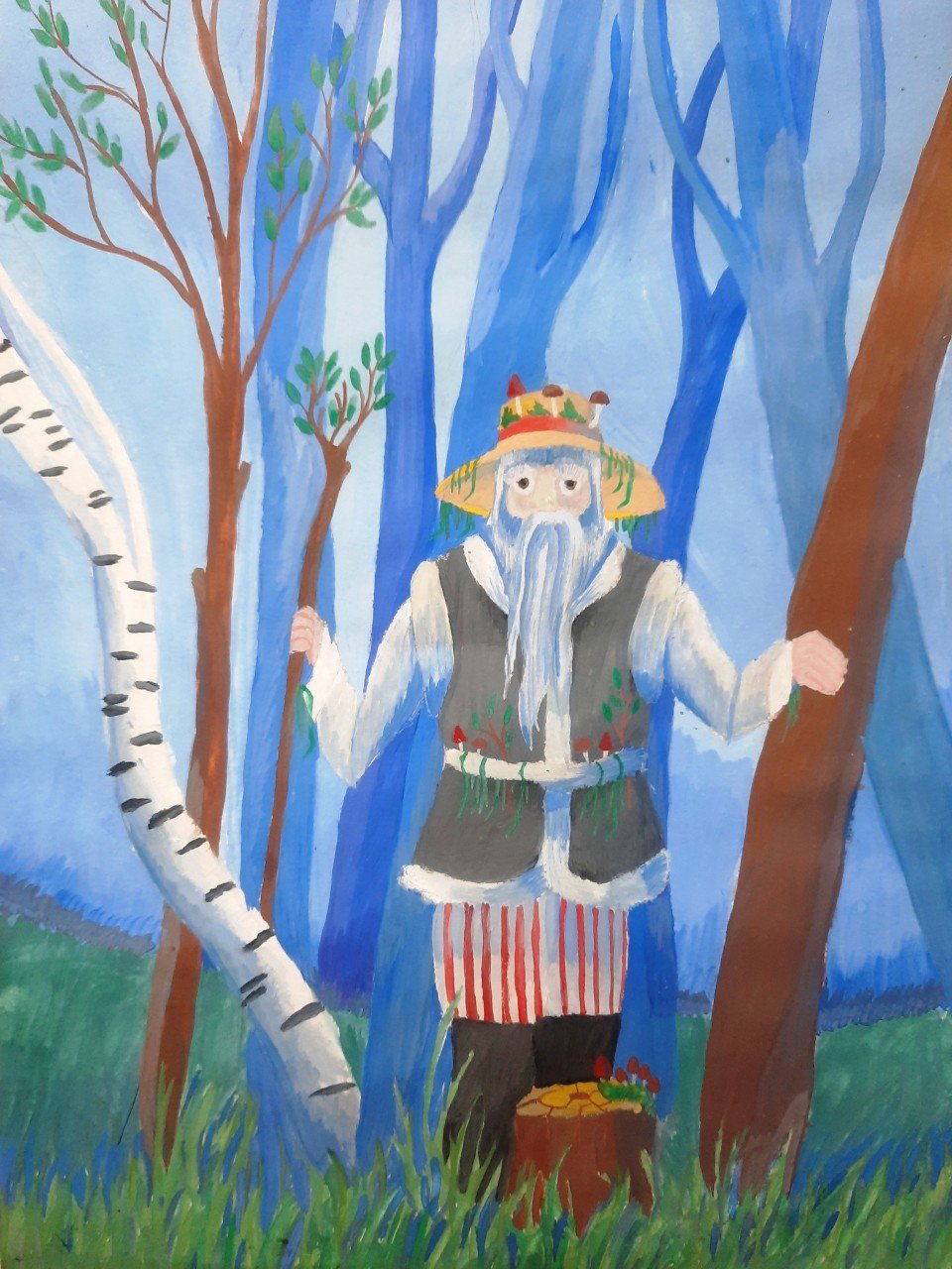 Рисунок хозяин леса для детей
