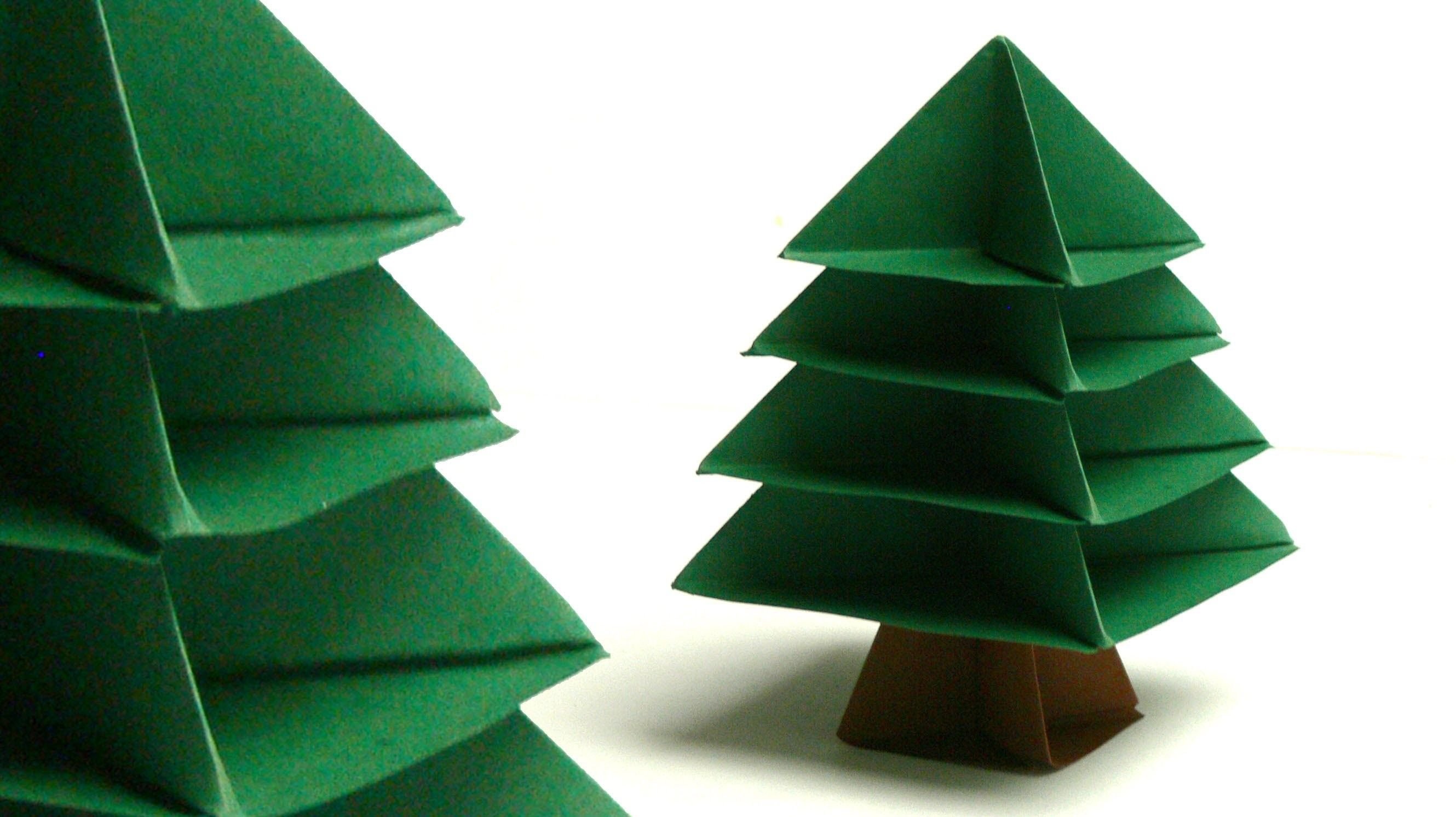 Треугольные елки из бумаги
