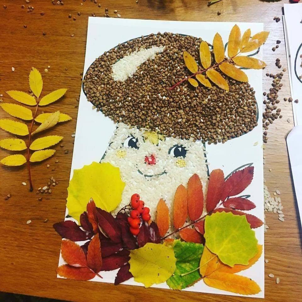 Осенняя поделка для детского сада - фото-рамка