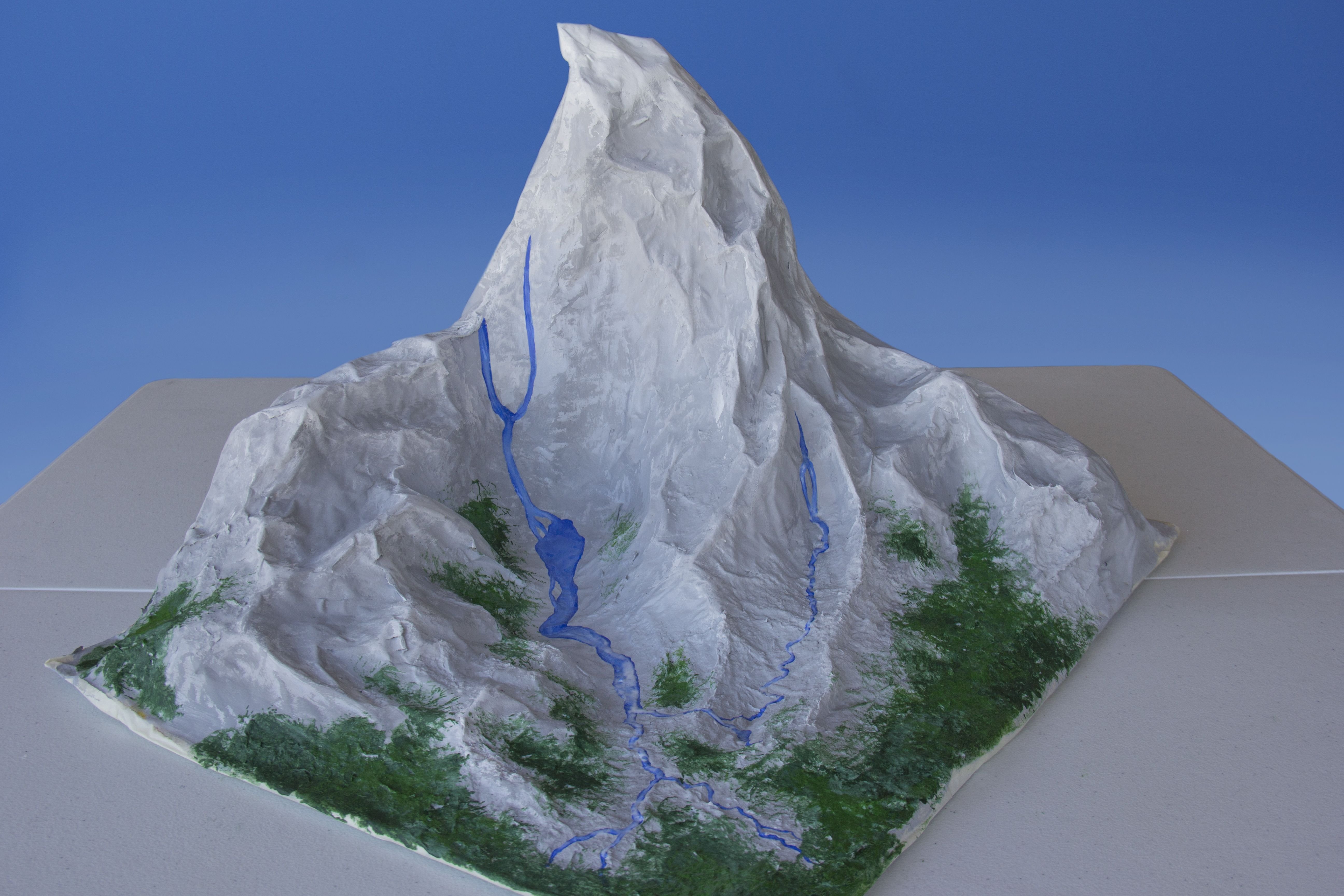 Картина панно рисунок Мастер-класс Как сделать заснеженные горы? Бумага Гуашь Краска