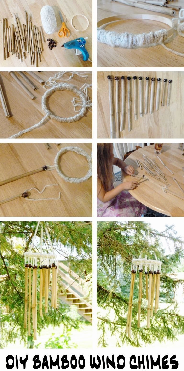 Декор из прутьев бамбука