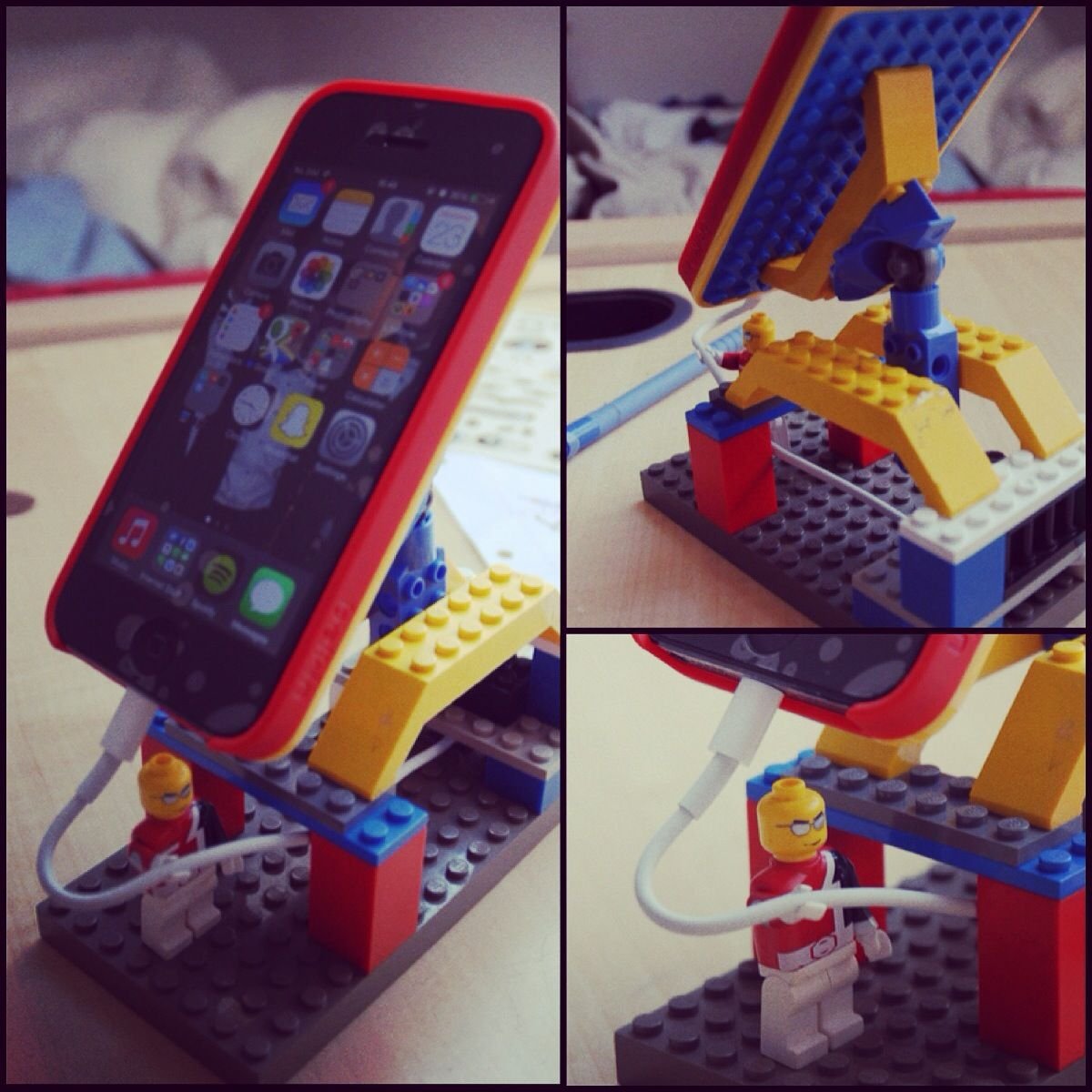Лего подставка для телефона