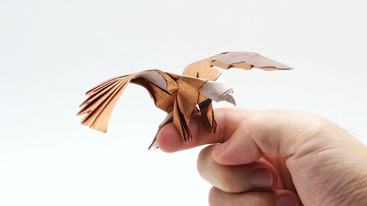 Птица в стиле оригами