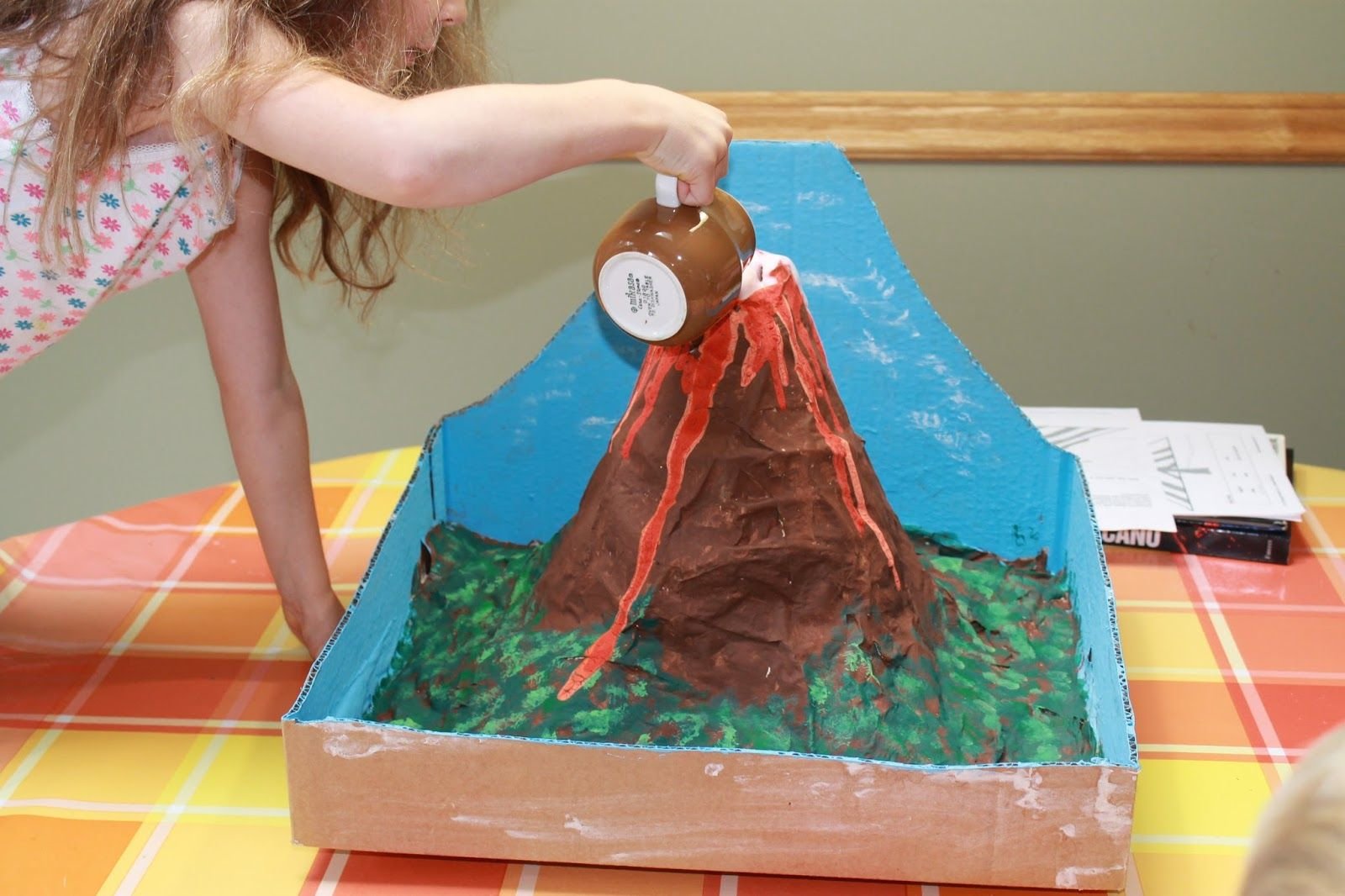 Модель вулкана своими руками из бумаги или монтажной пены