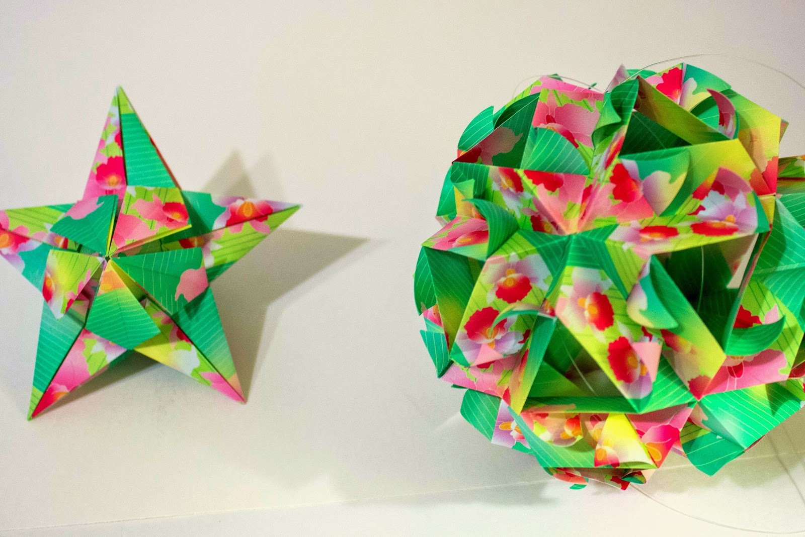 Классическая кусудама. Оригами в дизайне. Кусудама сердечко.