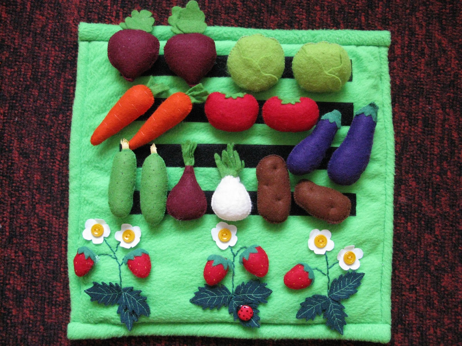 Овощи из фетра для детского сада