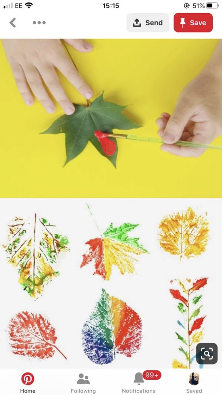 «Осенние листья» Отпечатки листьев