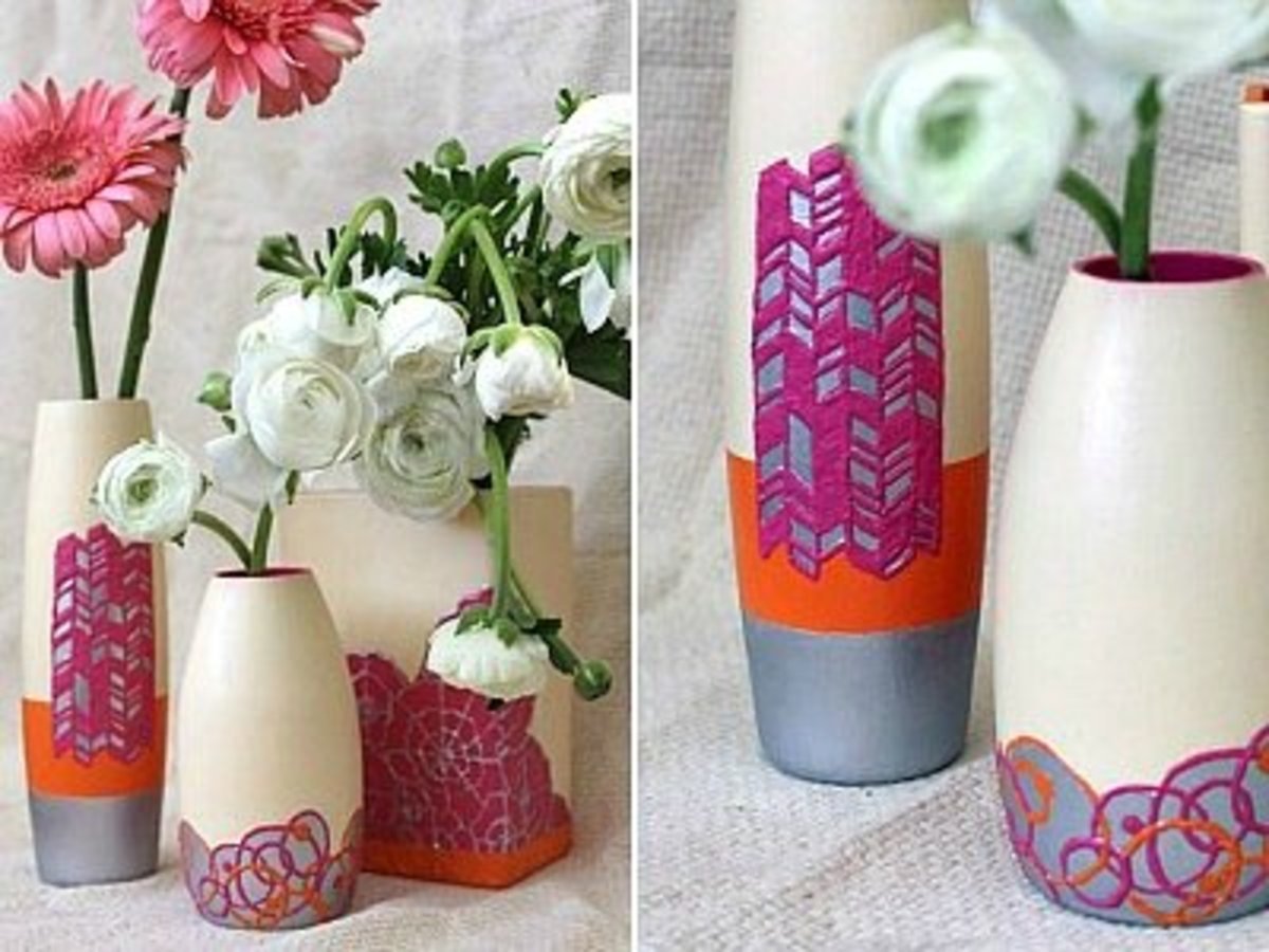 Как сделать вазу легко. Вазы из подручных материалов. Украсить вазу своими руками. Декор вазы своими руками. Декоративные вазы своими руками.