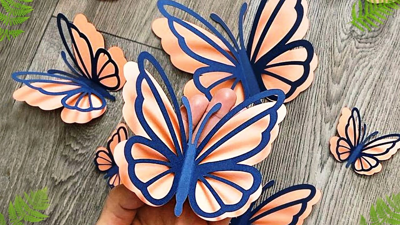 Как сделать красивый трафарет бабочки для вырезания из бумаги