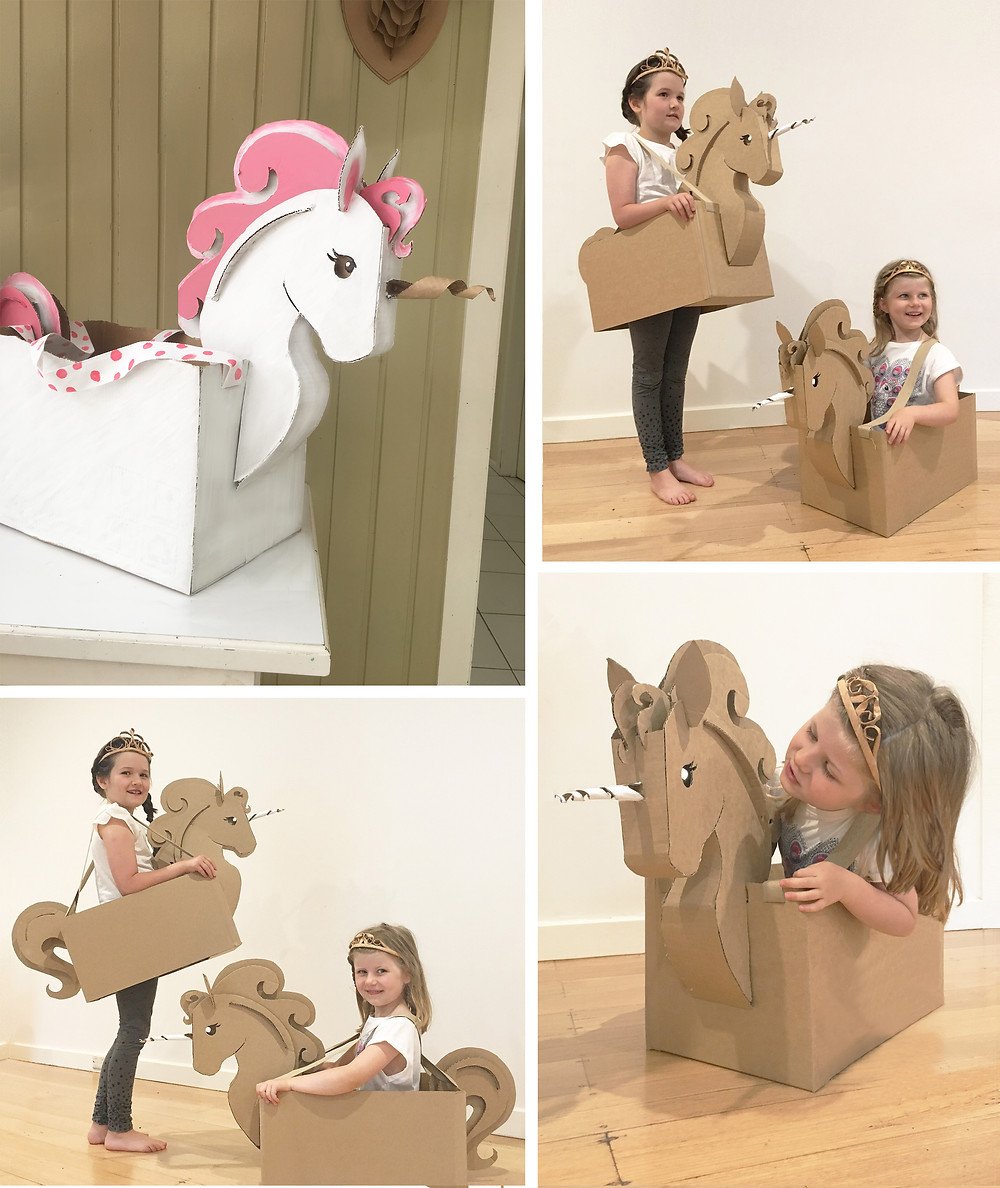 Лошадь из картонной коробки
