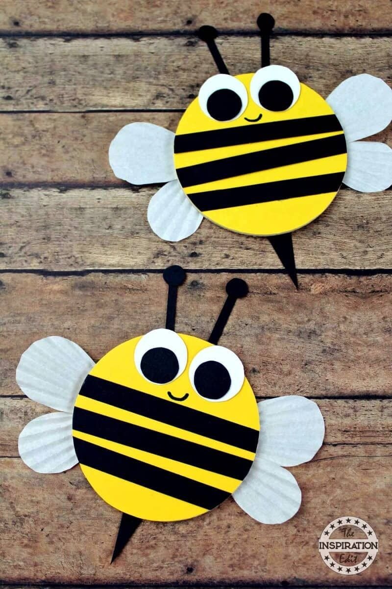 Пчела из бумаги объемная