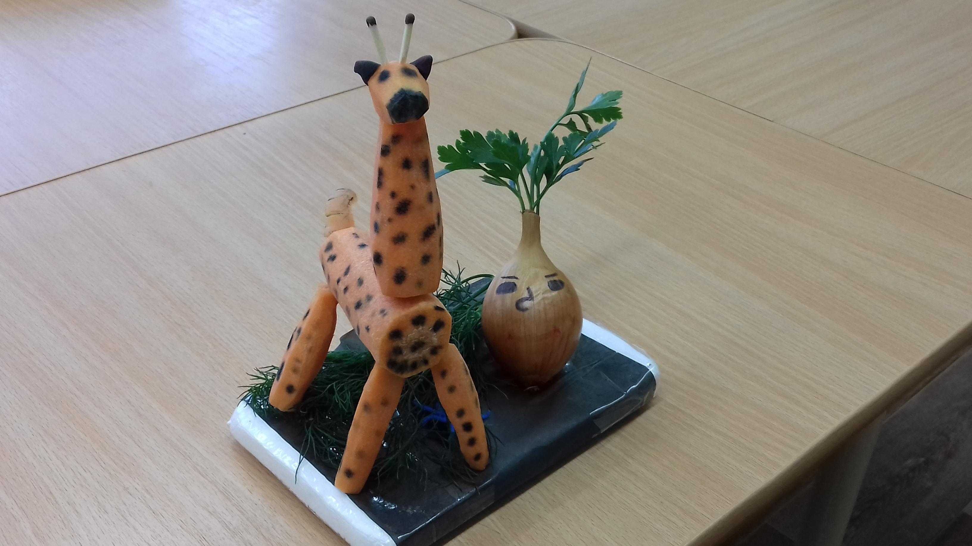 Жирафы из прищепок - Поделки из подручных материалов, Животные, для детей от 6 лет | HandCraftGuide