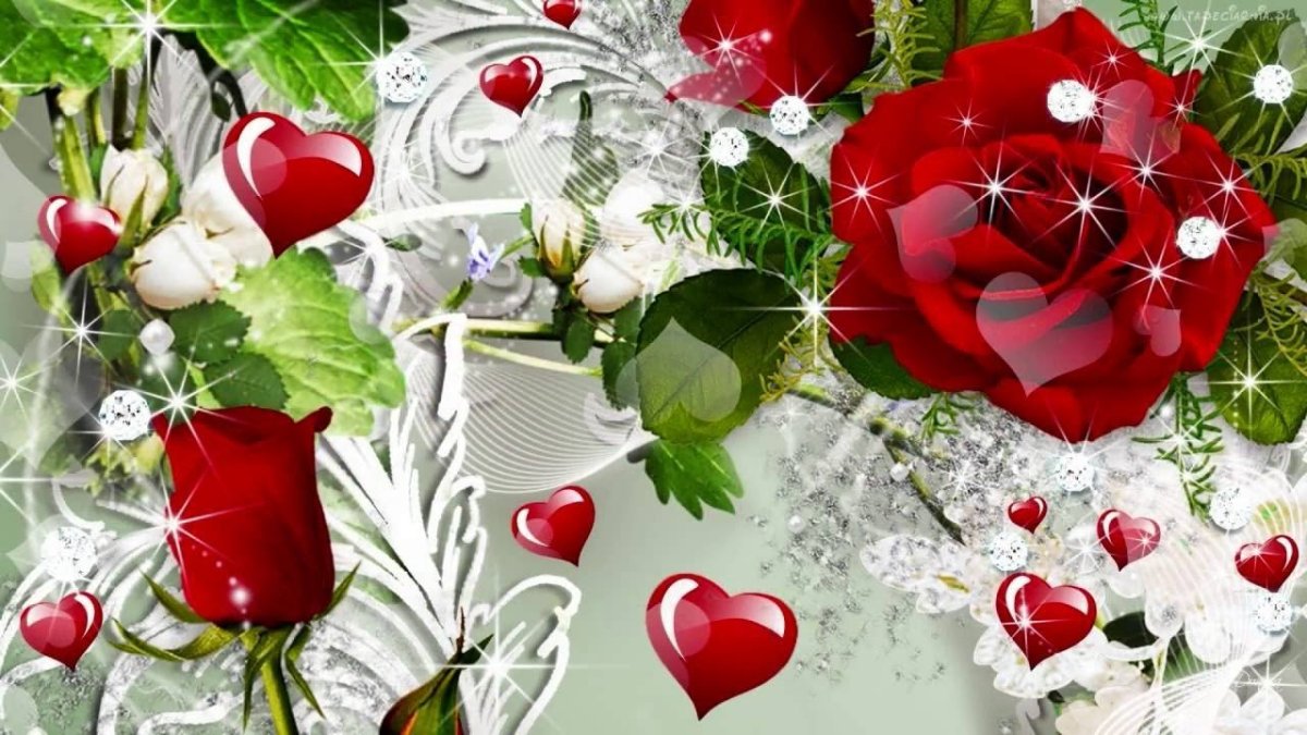 Картинки с сердечками и цветами