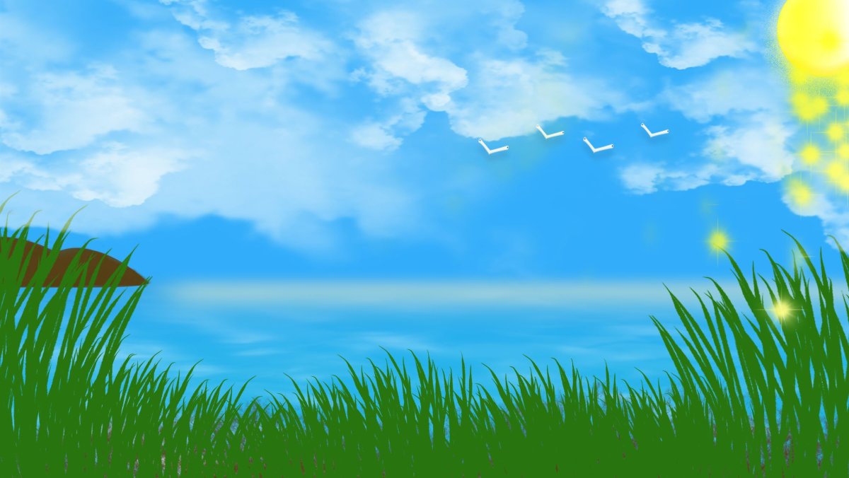 Фон трава и небо