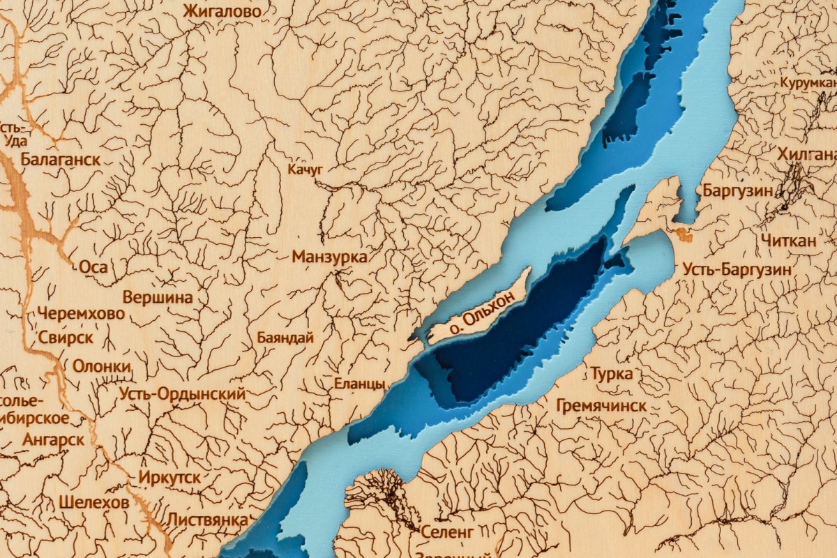 Озеро Байкал на карте