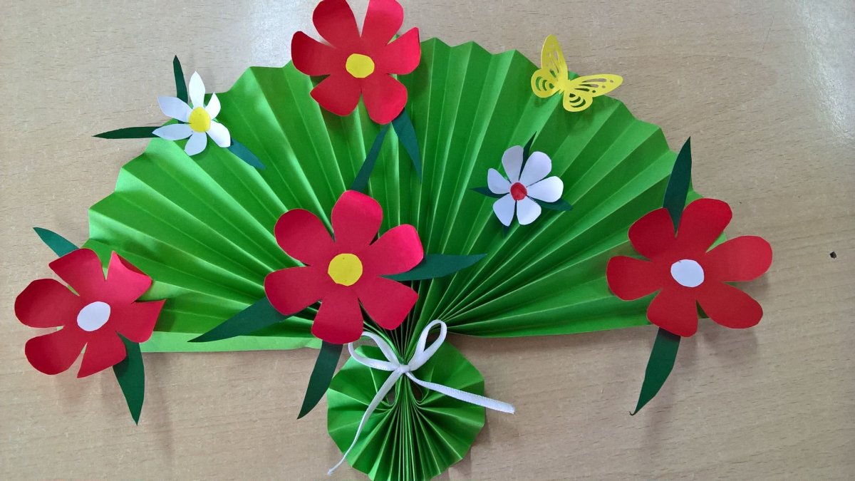 Поделка цветы из бумаги для детей
