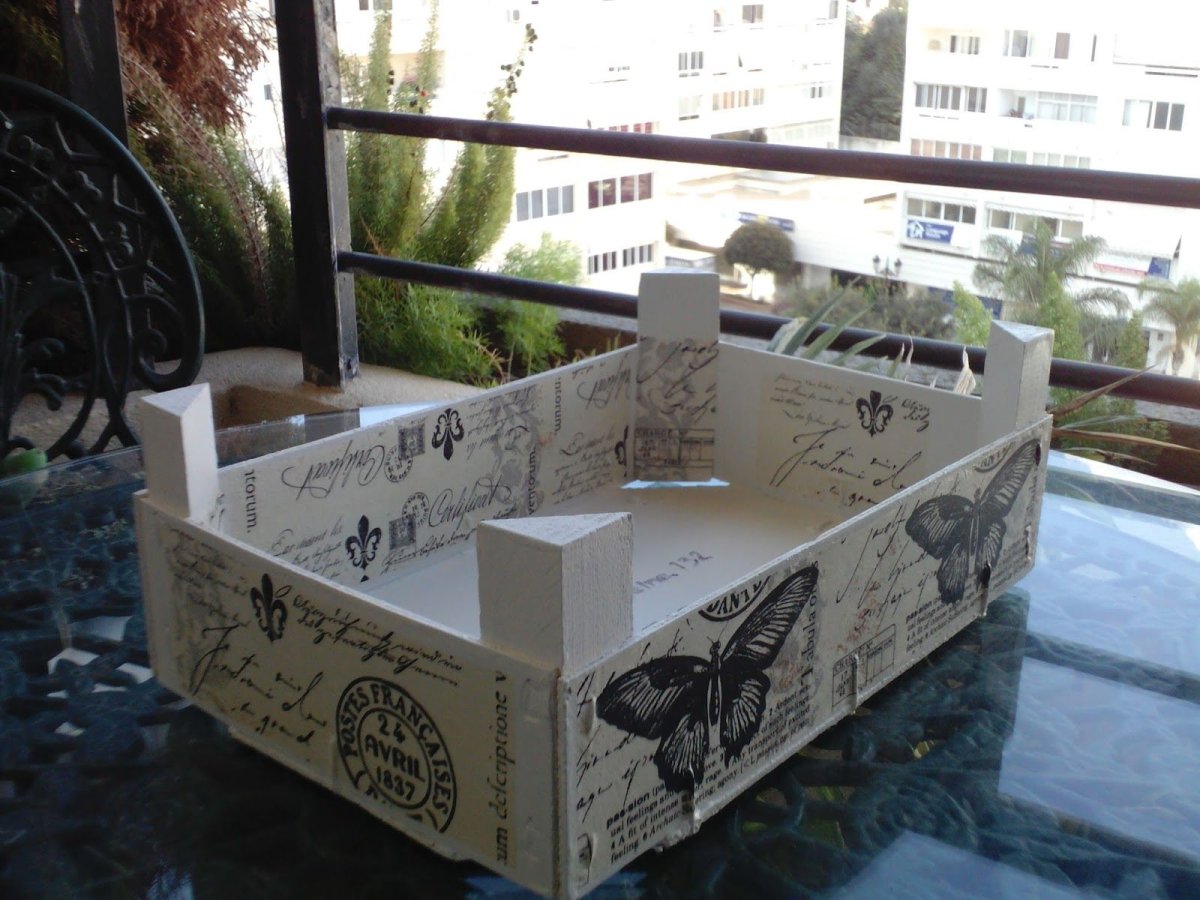 Декоративный ящик из картона