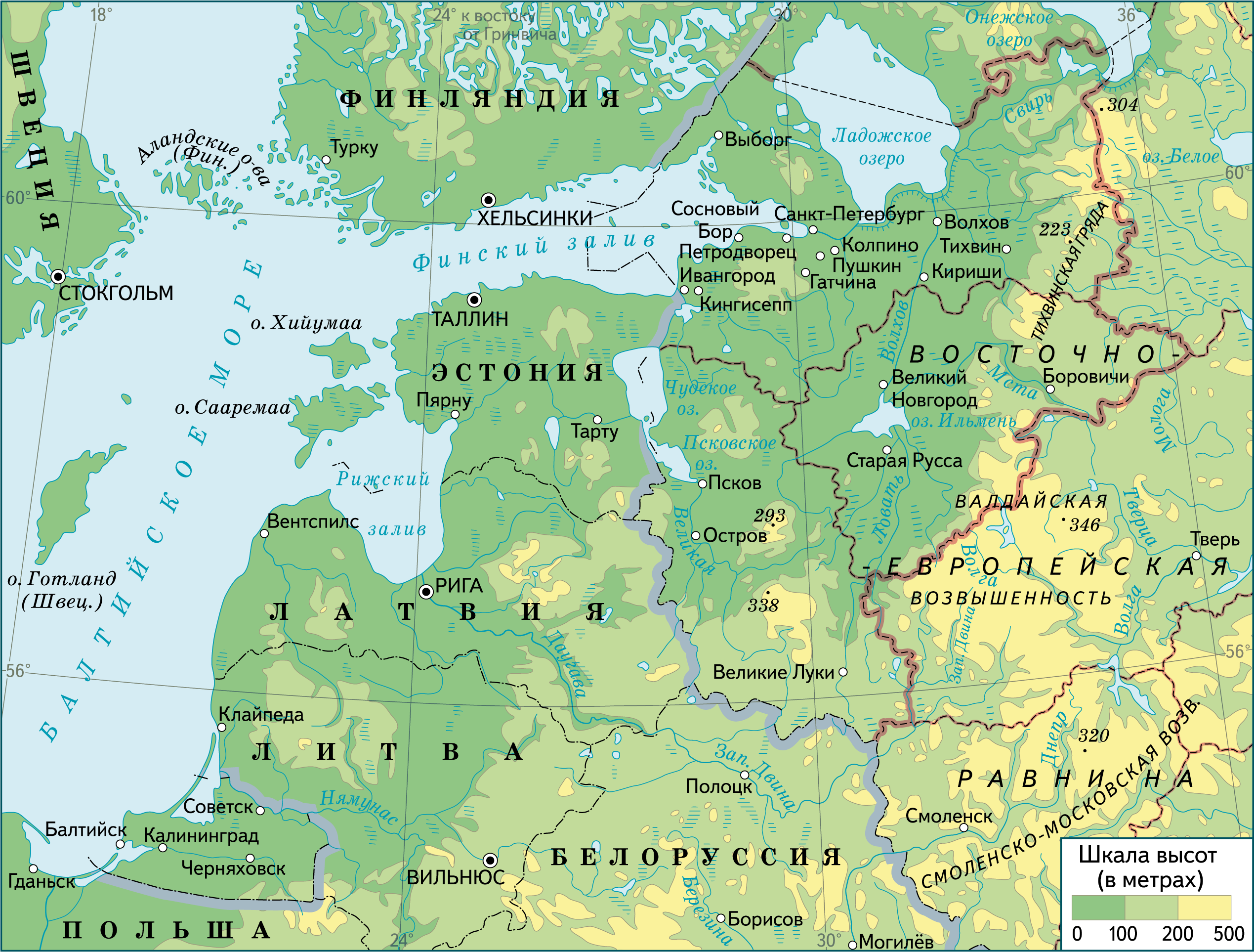 Экономическая карта европейского севера