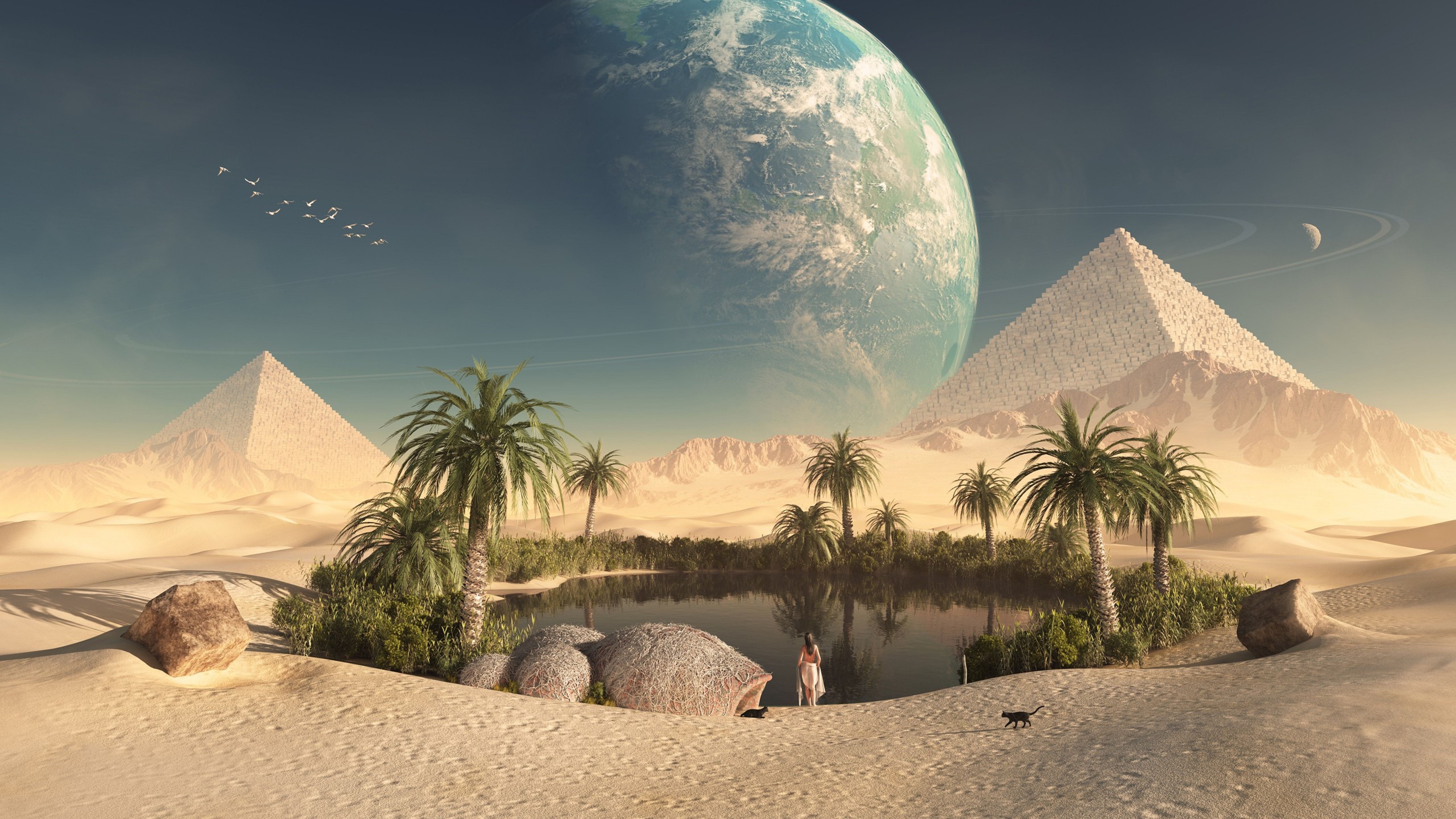 Планета земля пустыня. Оазис в древнем Египте. Египет Пески пирамиды Оазис. Оазис в пустыне Египет.
