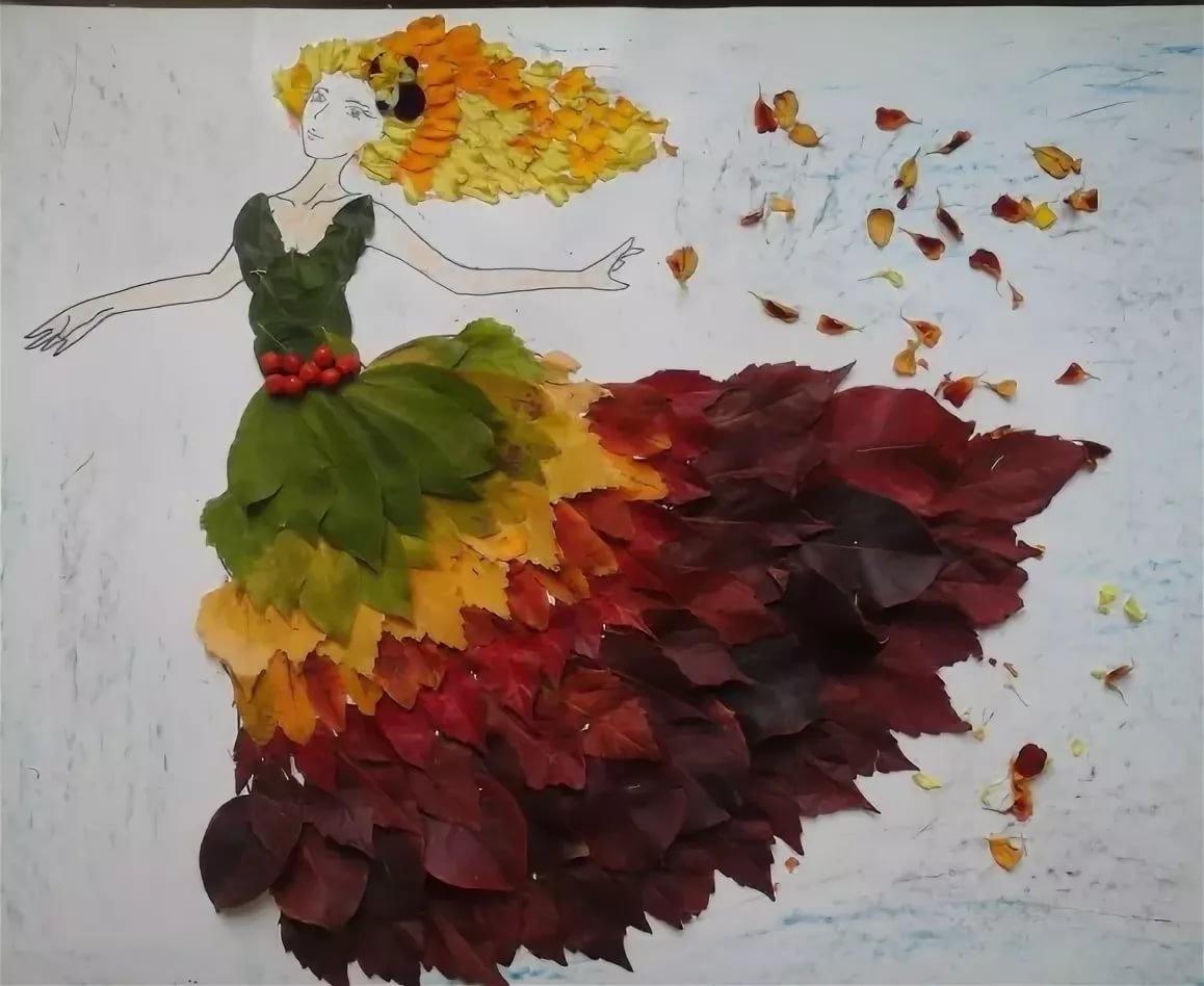 Девочка осень поделка