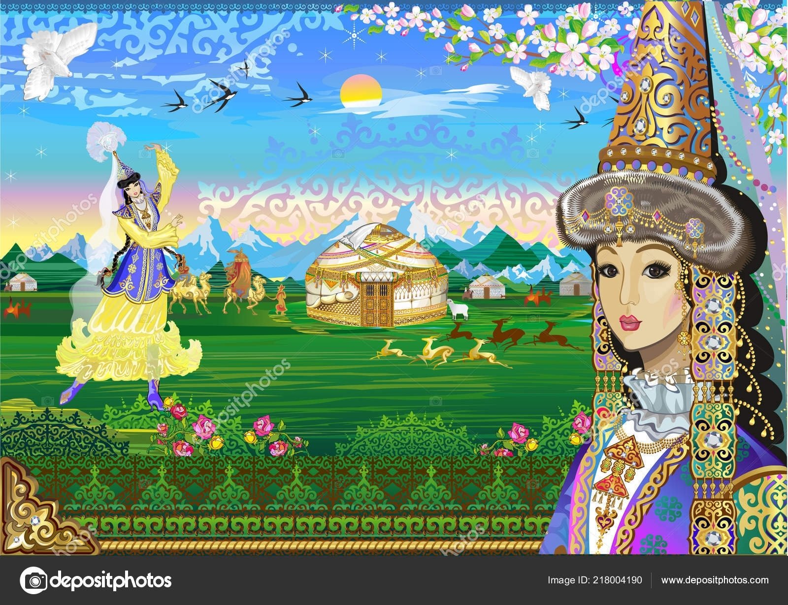 Қыздар сайысы. Казахская традиция кыз узату. Фон в казахском национальном стиле. Картины в казахском стиле. Наурыз картина.