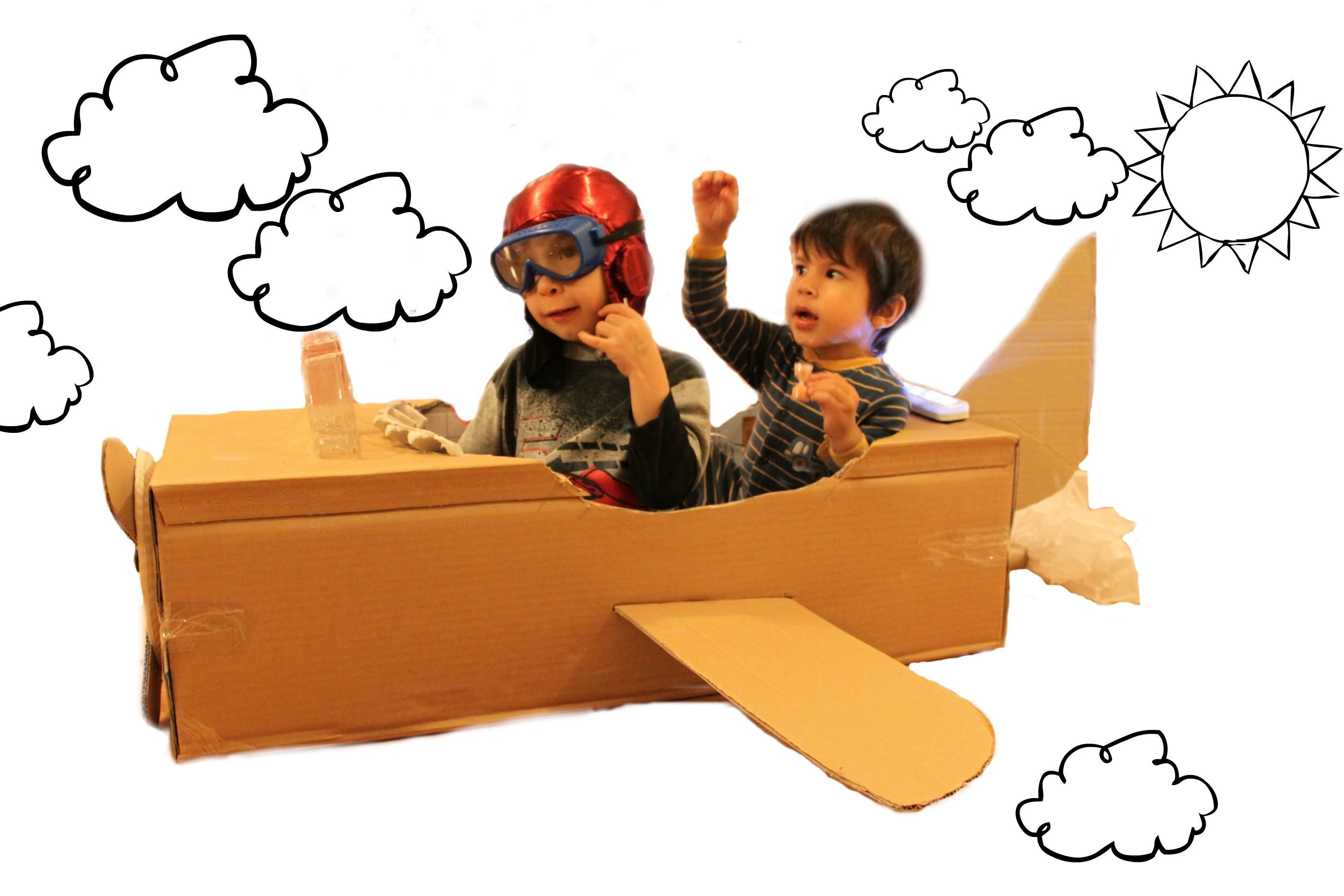 Игры делаем самолет. Самолет из коробки. Самолет из картона. Самолет из картонных коробок. Самолёт из картона для детей.