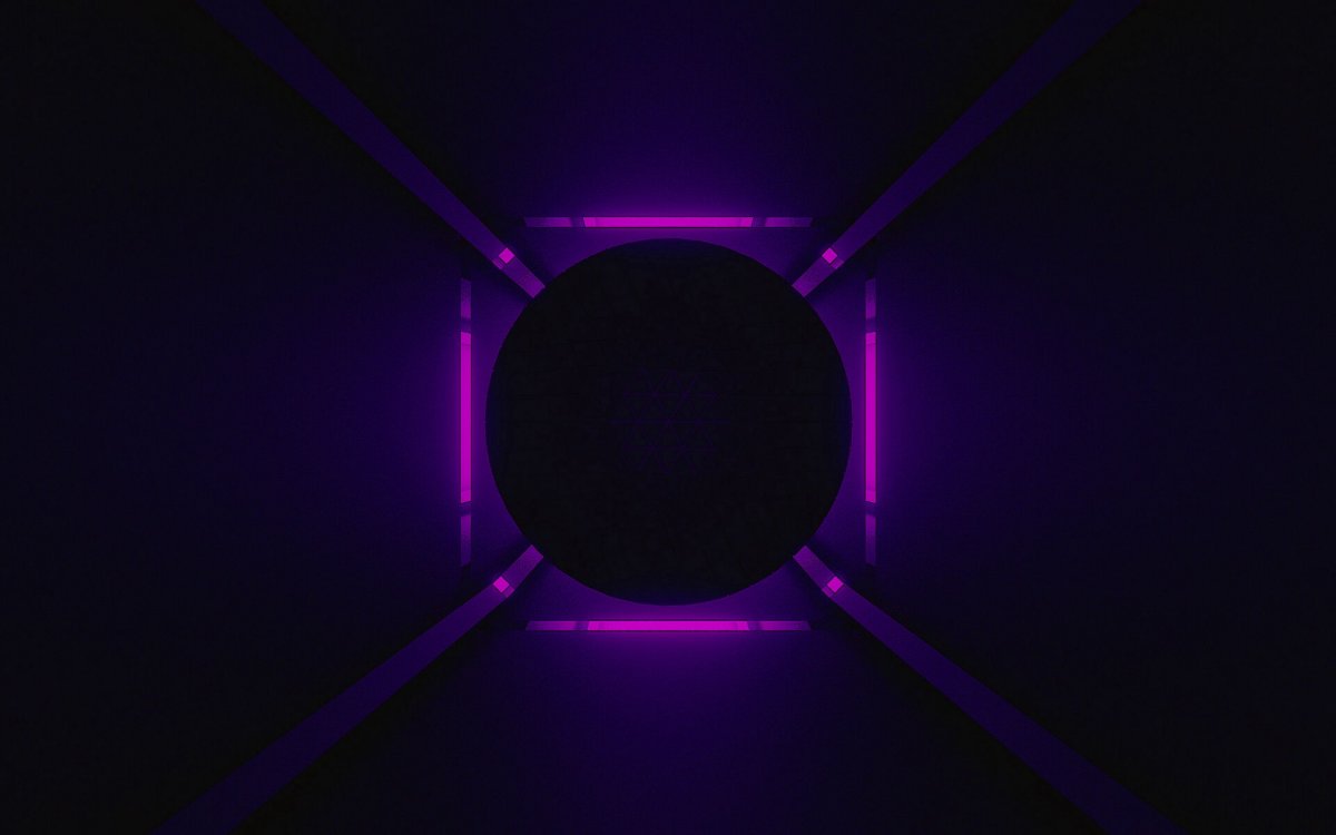 Черный фон с фиолетовым неоном