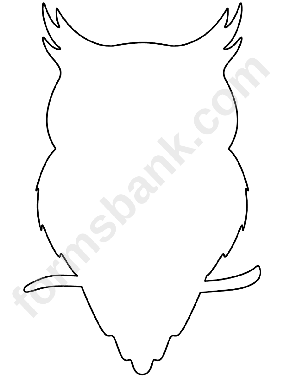 Сова трафарет для вырезания