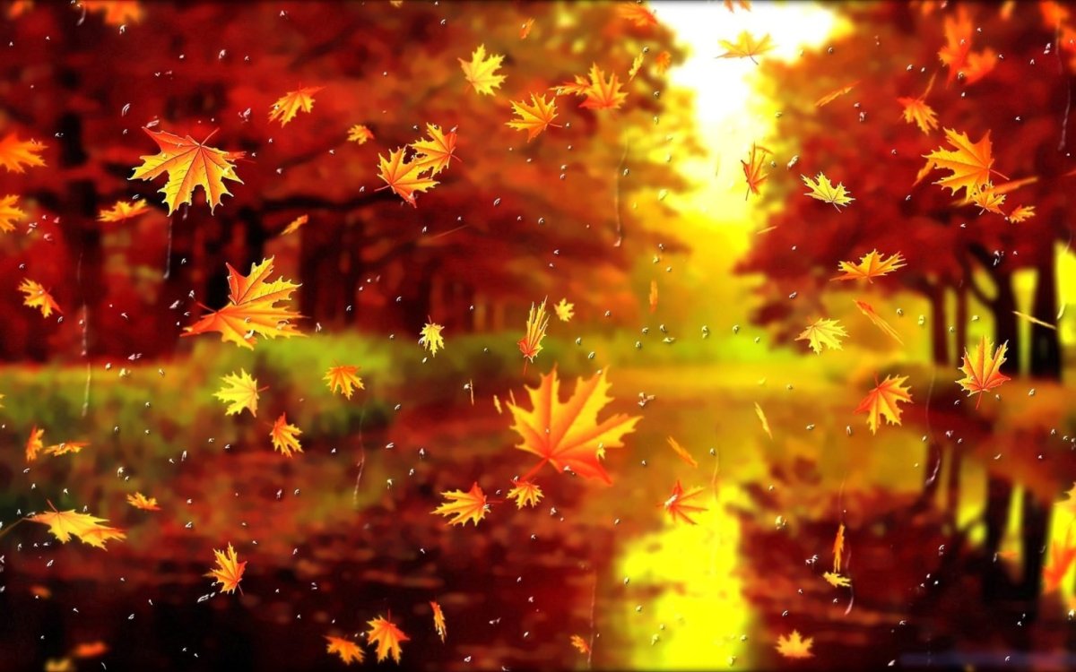 Осенняя заставка листопад