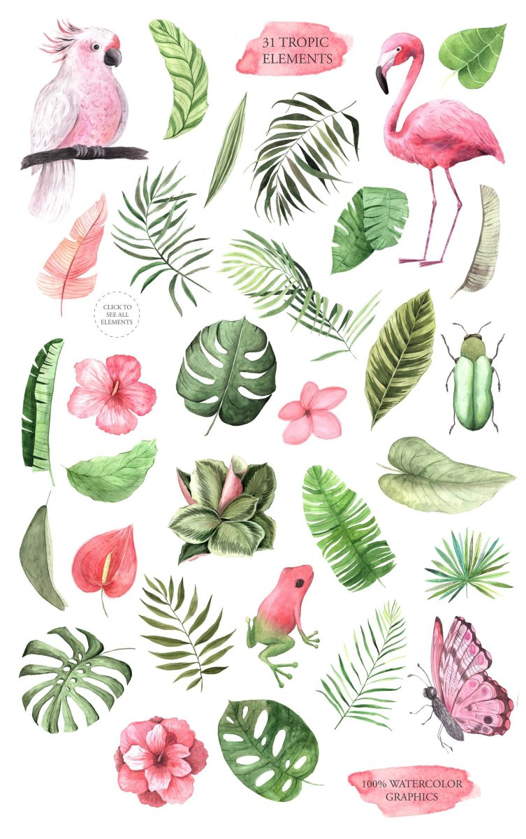 Наклейки растения