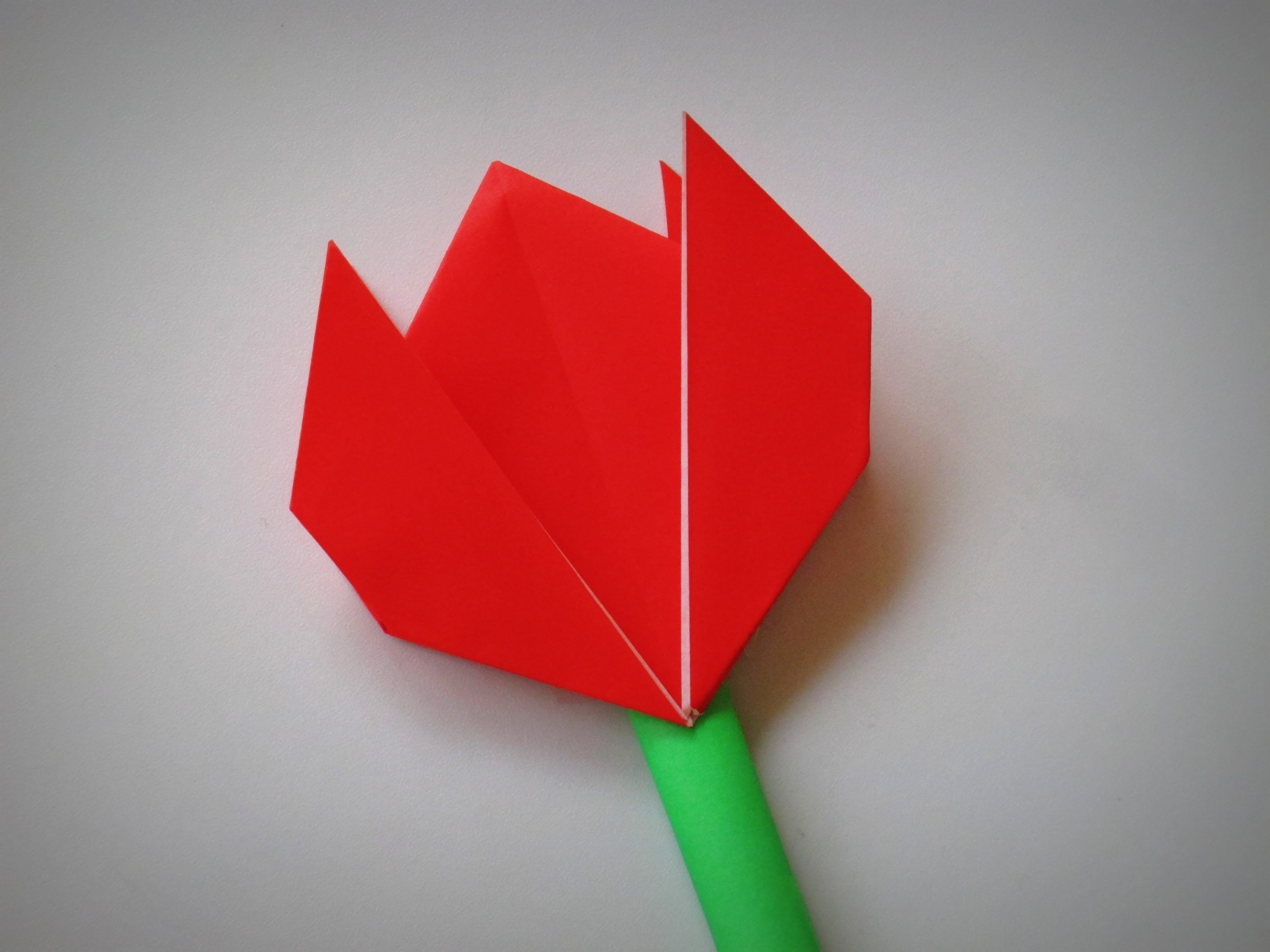 Тюльпаны из бумаги легкие для детей. Оригами тюльпан. Красный тюльпан оригами. Тюльпан оригами из бумаги для детей. Оригами из картона тюльпан.