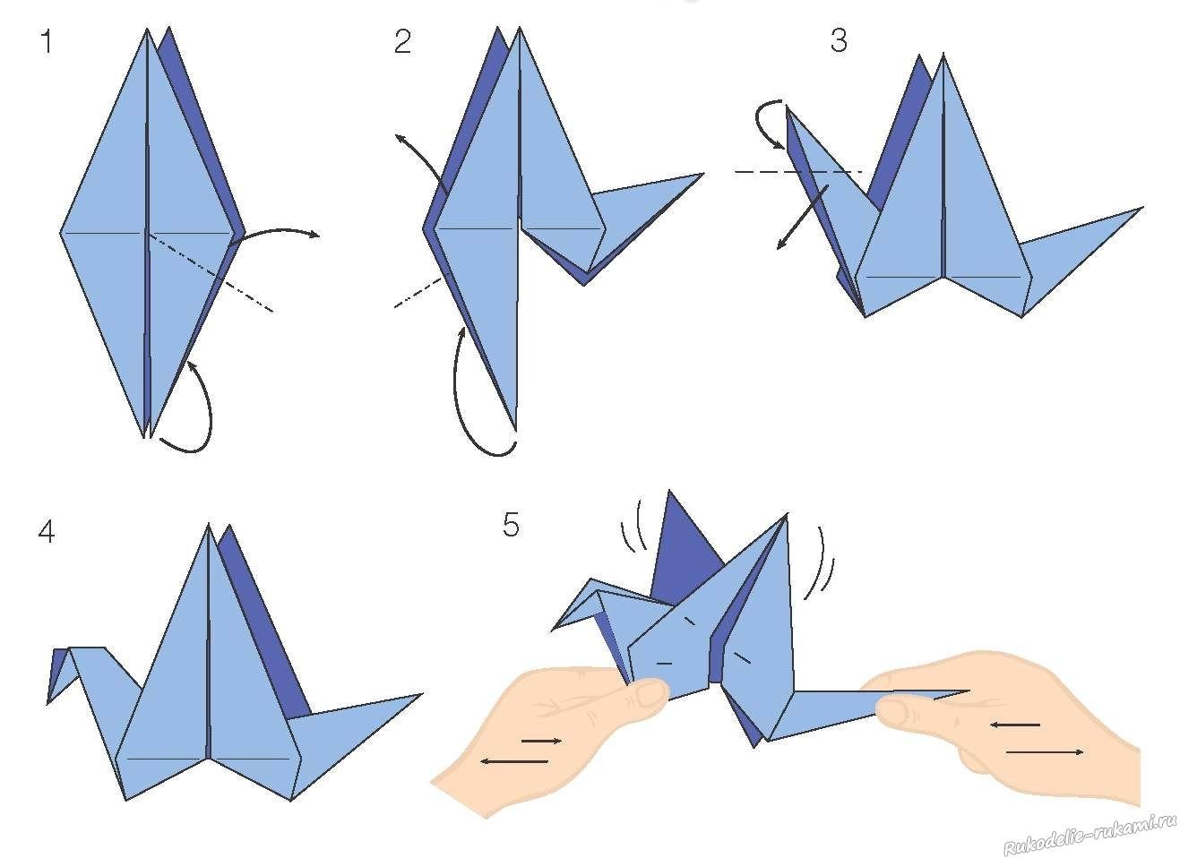 Легкое оригами журавля. Оригами птица Журавлик. Оригами из бумаги журавль простой схема для детей. Оригами Журавлик схема для начинающих. Лёгкий Журавлик из бумаги.