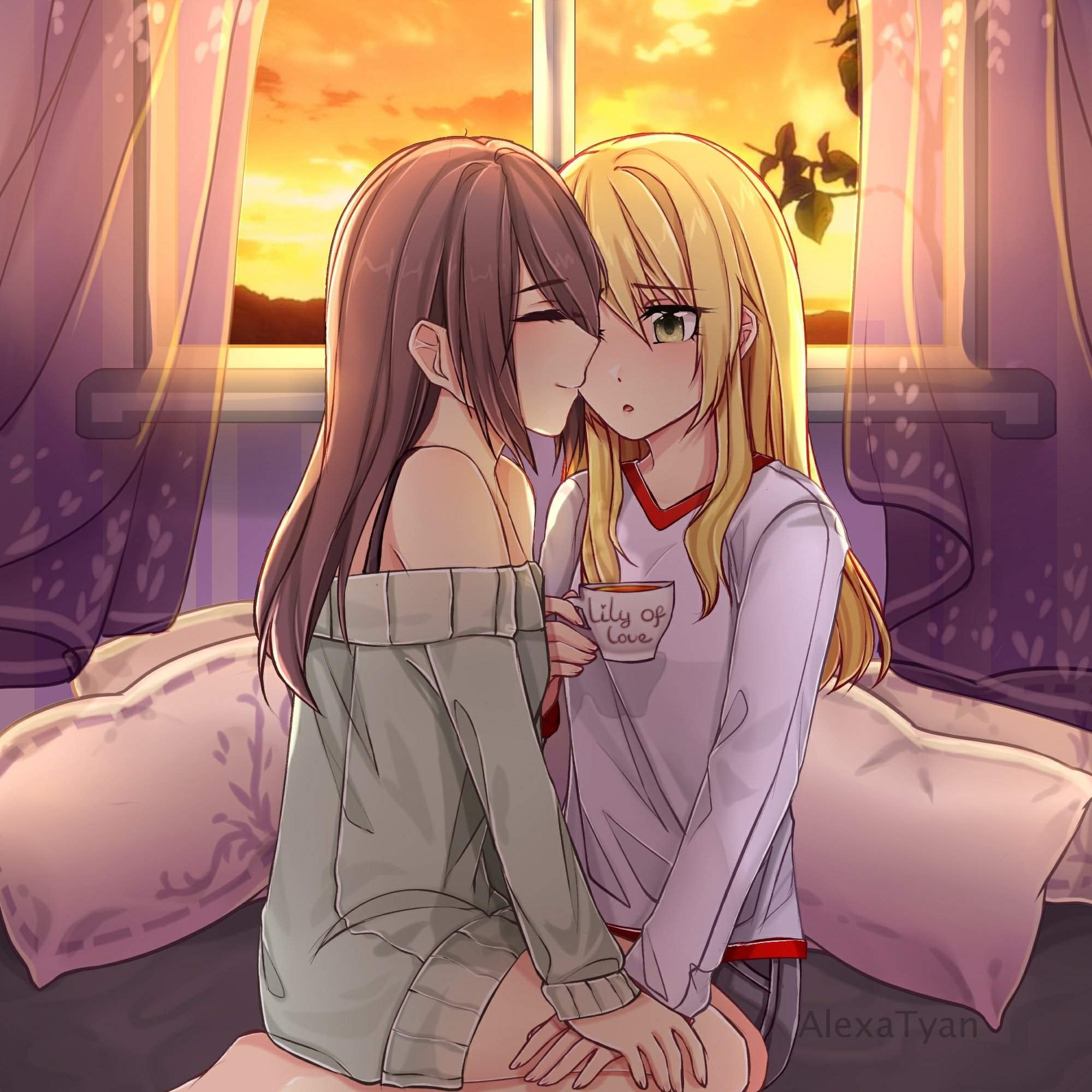 Рем и Эмилия <b>Yuri</b> Kiss. 